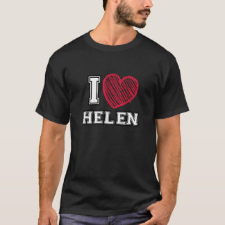 Camiseta Corazón Helen Nombre Amo a Helen Personalizada