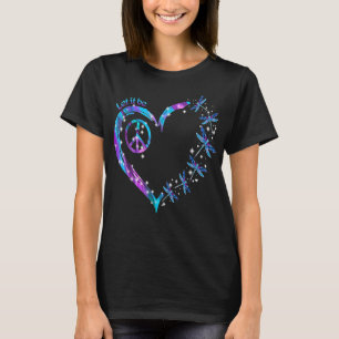 Camiseta Corazón hippie - colorido hippie de corazón de lib