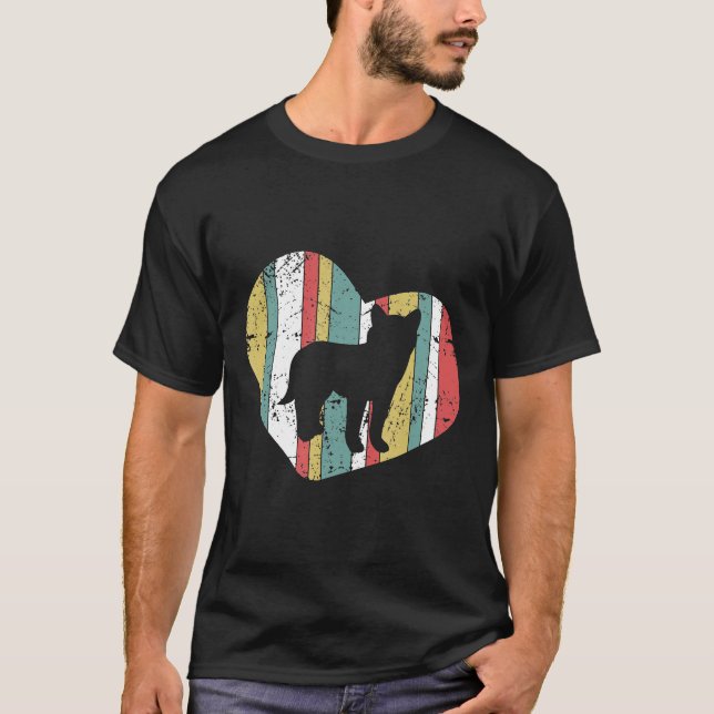 Camiseta Corazón Husky Retro Vintage (Anverso)