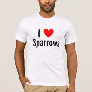 Camiseta Corazón, I, gorriones