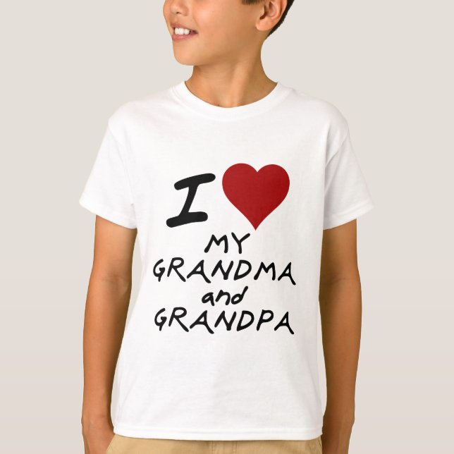 Camiseta corazón i mi abuela y abuelo (Anverso)