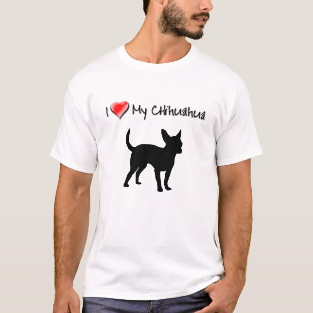 Camiseta Corazón I mi chihuahua (Anverso)