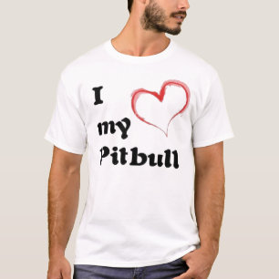 Camiseta corazón i mi pitbull