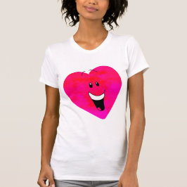 Camiseta Corazón impreso - Bella de las mujeres + lienzo de