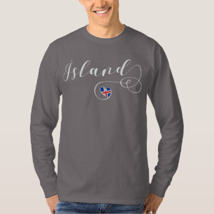 Camiseta Corazón Islandia Tee Shirt, Ísland