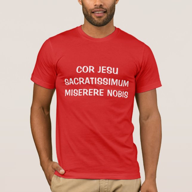 CAMISETA CORAZÓN JESU SACRATISSIMUM MISERERE NOBIS CAMISIA (Anverso)