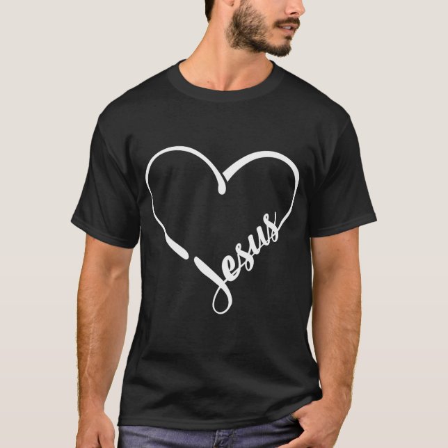 Camiseta Corazón Jesús amor dios yo amo a Jesús (Anverso)