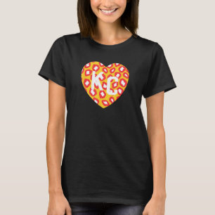 Camiseta Corazón KC Rojo Amarillo Estampado Animal Corazone