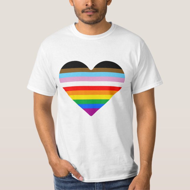 Camiseta Corazón LGBTQ Gente de Color (Anverso)