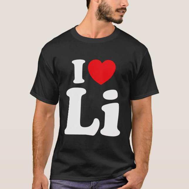 Camiseta Corazón Li Nombre Amo Personalizado Amo (Anverso)