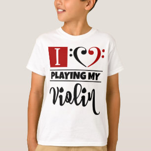 Camiseta Corazón limpio y asqueroso de tocar mi violín