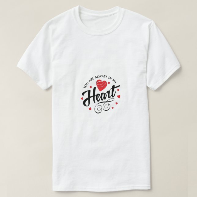 Camiseta Corazón lindo. (Diseño del anverso)