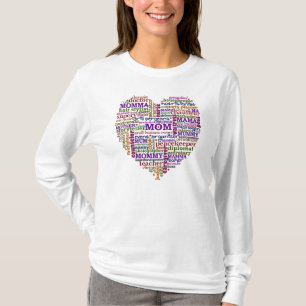 Camiseta Corazón lindo del arte de la palabra del día de