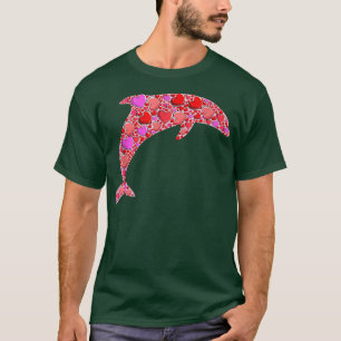 Camiseta Corazón lindo delfín animales divertidos enamorado