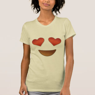 Camiseta Corazón lindo para la emoji de los ojos