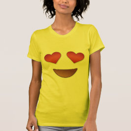 Camiseta Corazón lindo para la emoji de los ojos