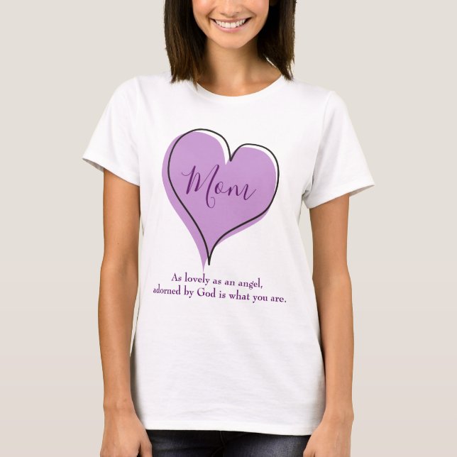 Camiseta Corazón lindo para mamá (Anverso)
