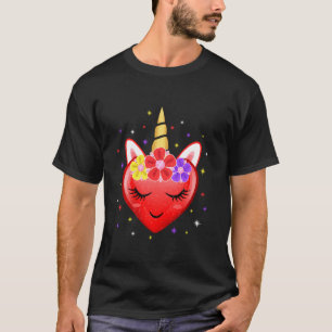 Camiseta Corazón lindo Unicornio Hombres parkling Mujeres D