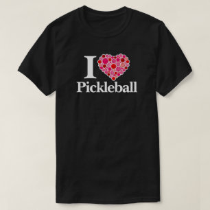 Camiseta Corazón lleno de Pickleball Corazón rosa y rojo