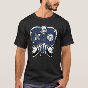 Camiseta Corazón llorando Marina de Mediana Noche