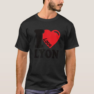 Camiseta Corazón Lyon Hermosa ciudad de Lyon Amo Lyon 2