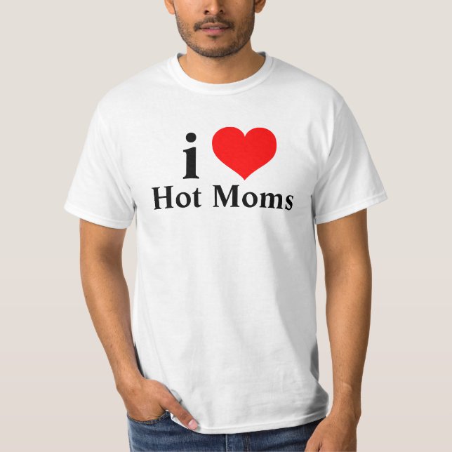 Camiseta corazón mamás calientes me encantan las mamás cali (Anverso)