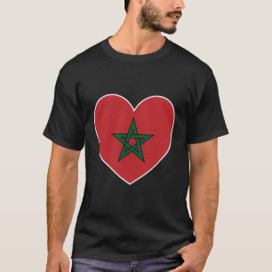 Camiseta Corazón Marruecos - Divertido Corazón de Bandera M