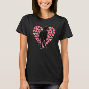 Camiseta Corazón Mascota Animal Negro Labrador Dueño Perro 