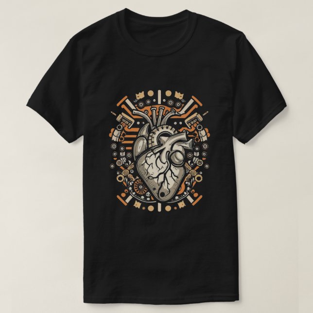 Camiseta Corazón mecánico (Diseño del anverso)