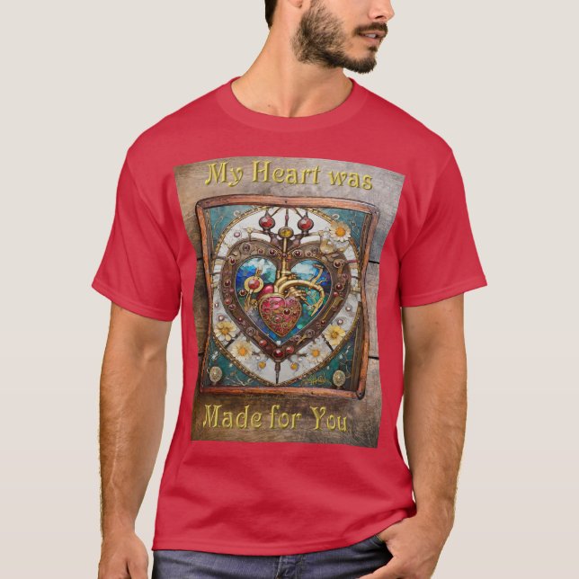 Camiseta Corazón mecánico Anatómico Steampunk Series (Anverso)