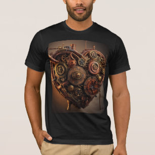 Camiseta Corazón Mecánico de Steampunk