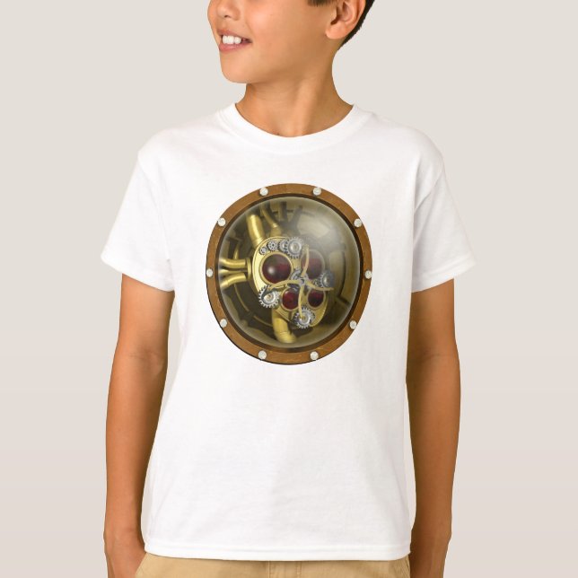 Camiseta Corazón mecánico de Steampunk (Anverso)