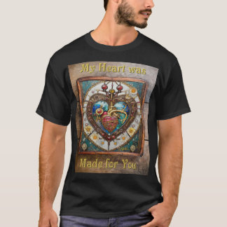Camiseta Corazón Mecánico Serie Steampunk Anatómico