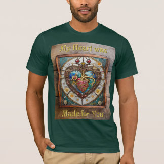 Camiseta Corazón Mecánico Serie Steampunk Anatómico