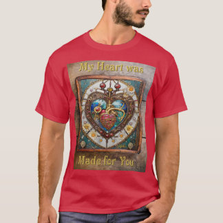 Camiseta Corazón Mecánico Serie Steampunk Anatómico