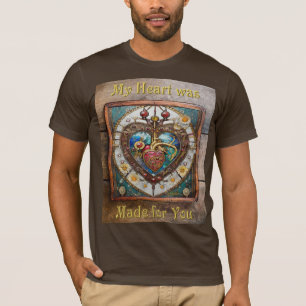 Camiseta Corazón Mecánico Serie Steampunk Anatómico