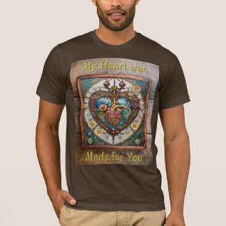 Camiseta Corazón Mecánico Serie Steampunk Anatómico