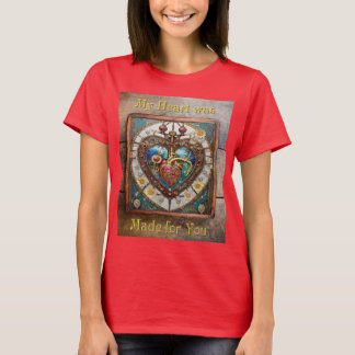 Camiseta Corazón Mecánico Serie Steampunk Anatómico