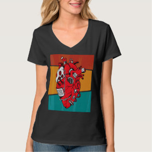 Camiseta Corazón mecánico vintage Steampunk