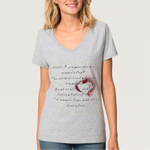 Camiseta Corazón metalizado con el soneto de Shakespeare 18