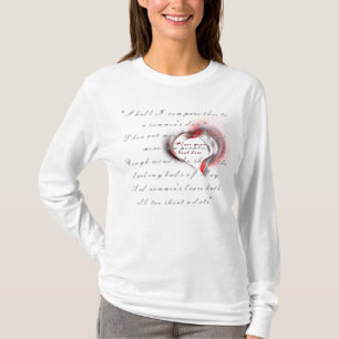 Camiseta Corazón metalizado con el soneto de Shakespeare 18