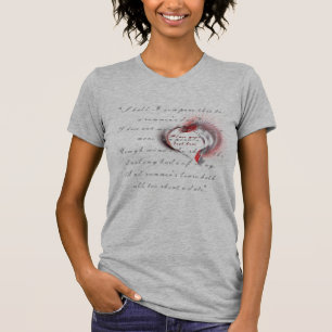 Camiseta Corazón metalizado con el soneto de Shakespeare 18
