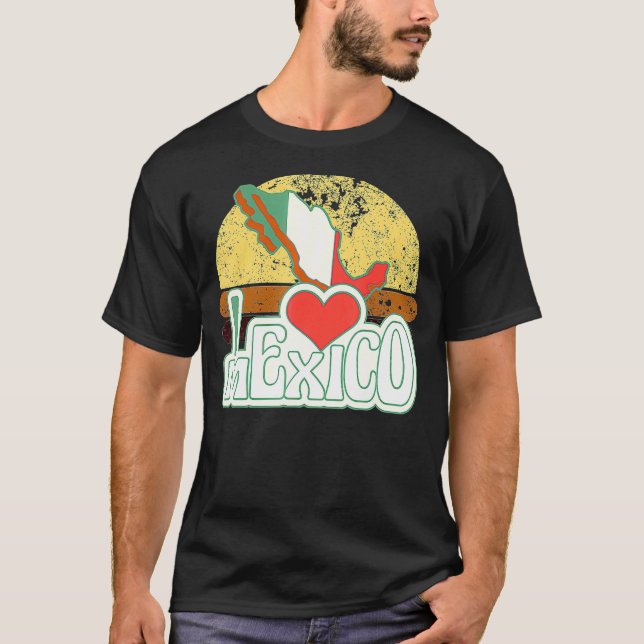 Camiseta Corazón México Amo México (Anverso)