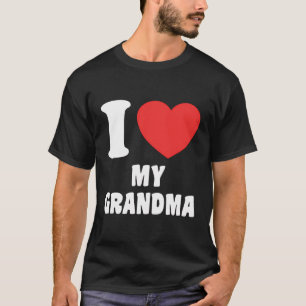 Camiseta Corazón, mi abuela, amo a mi abuela.