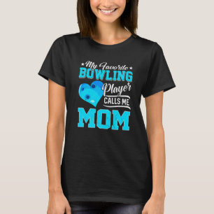 Camiseta Corazón, mi jugador favorito de bolos me llama mam