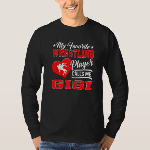 Camiseta Corazón Mi jugador favorito de lucha libre me llam