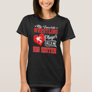Camiseta Corazón Mi jugador favorito de lucha libre me llam