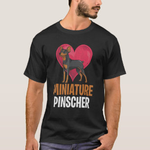 Camiseta Corazón Miniatura Pinscher Dueño De Perro Cute Min