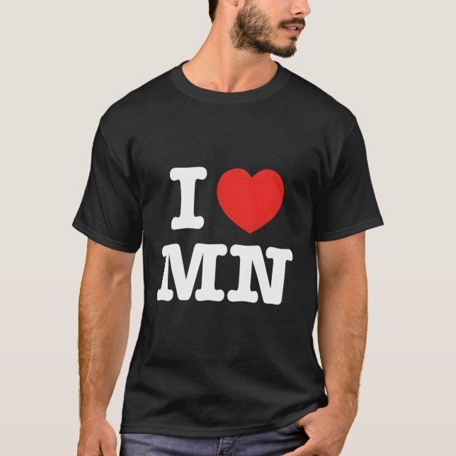 Camiseta Corazón Minnesota Mn Love (Anverso)
