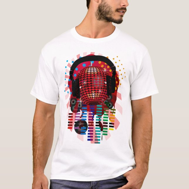 CAMISETA CORAZÓN MIRRORBALL (Anverso)